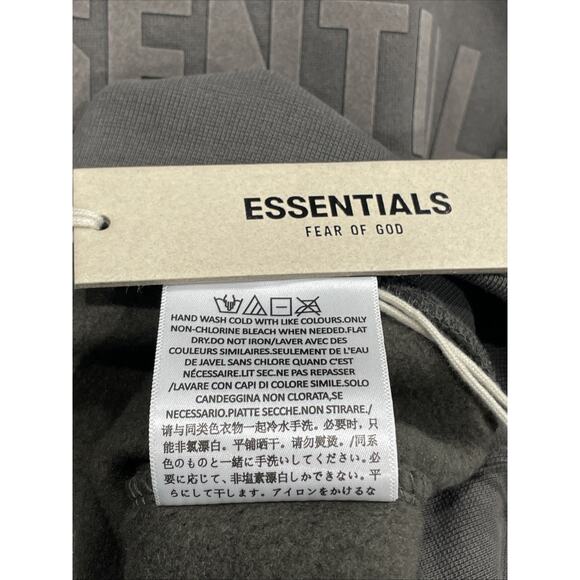 Essentials Fear Of God Hoodie Off Black Sz Medium NWT FAST SHIPPING - Picture 6 of 7